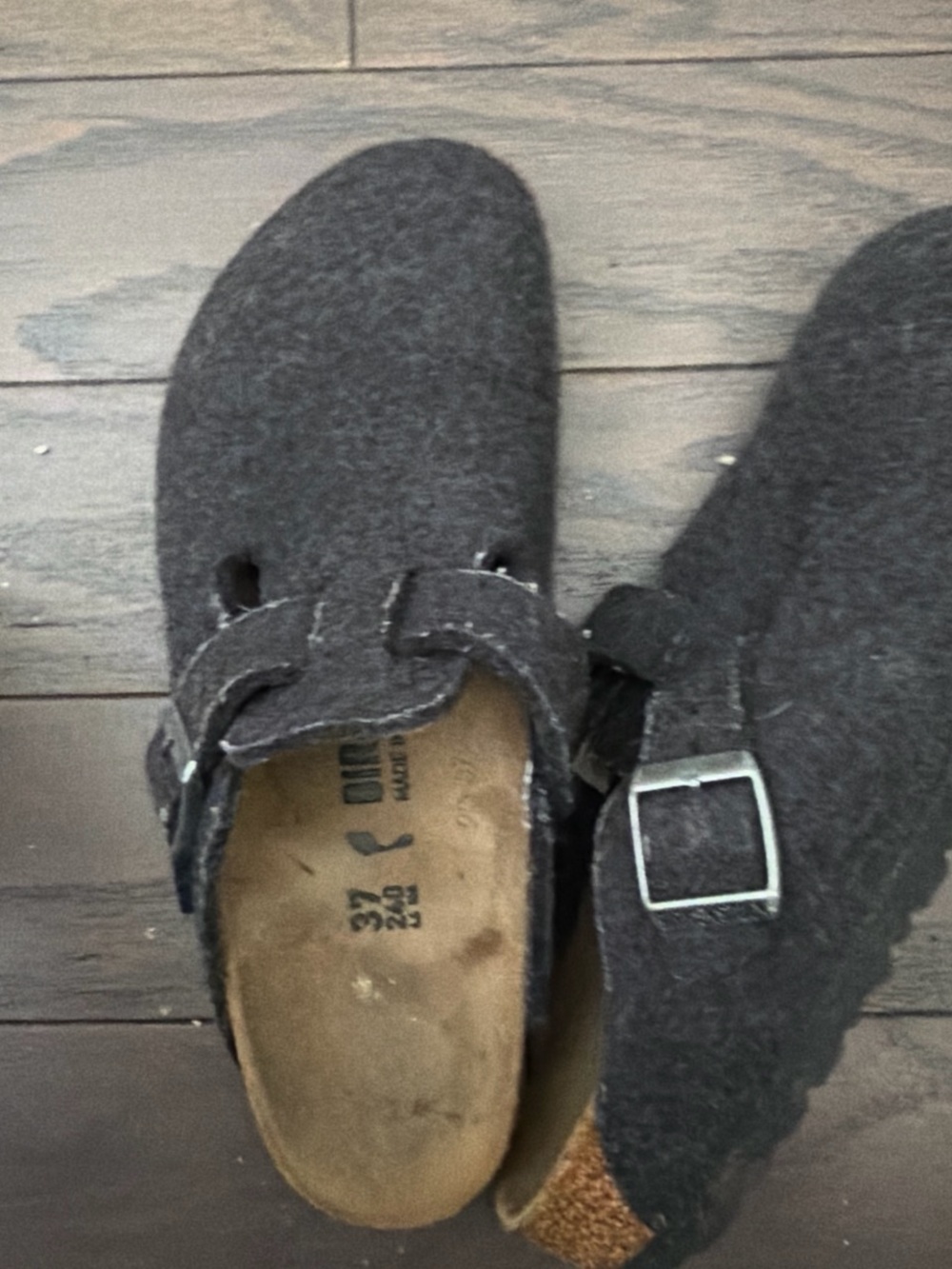 Birkenstock wool Clogs women gray sz 6 - Picture 5 of 5